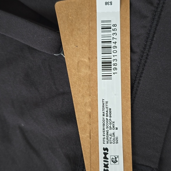 SKIMS Fits Everybody Maternity Nursing Scoop Bralette Size:Medium Onyx - Picture 4 of 7